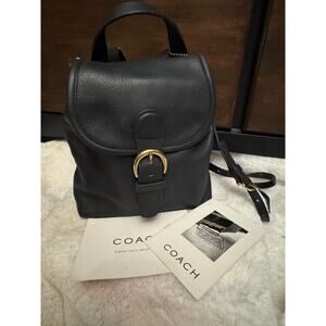New Navy Coach mini backpack glove tanned leather Buttery soft